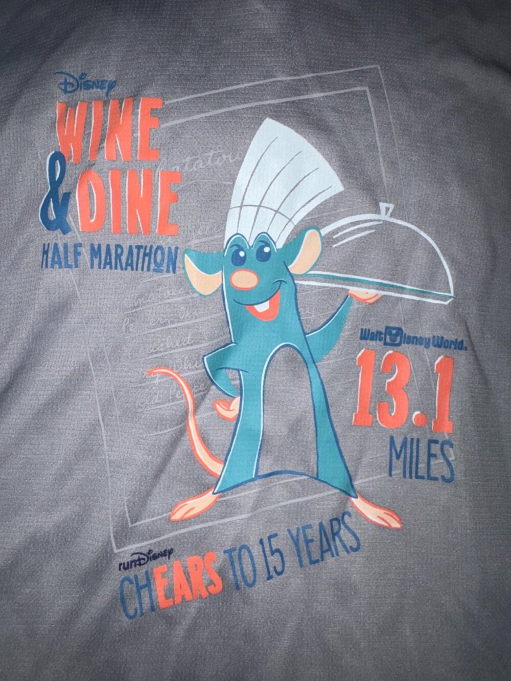 runDisney 2024 Wine Dine Ratatouille Half Marathon LS Shirt Large